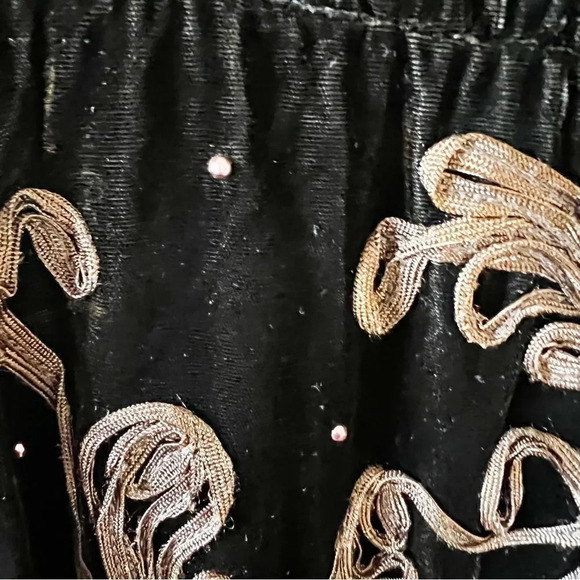 Donna Morgan For Nonstop Vintage Dark Brown Silk Crushed Velvet Drop-waist Dress - Picture 6 of 12